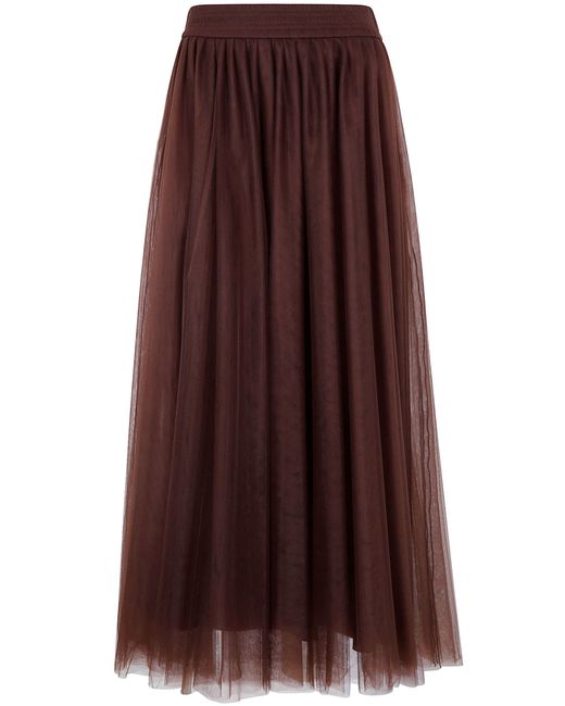 Fabiana Filippi Purple Tulle Wide Skirt