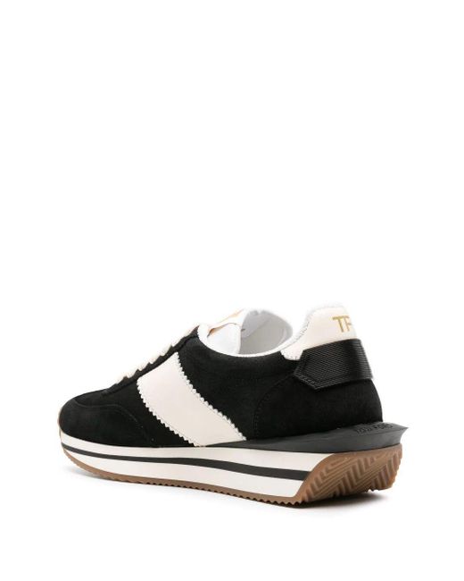 Tom Ford Black James Suede Sneakers for men