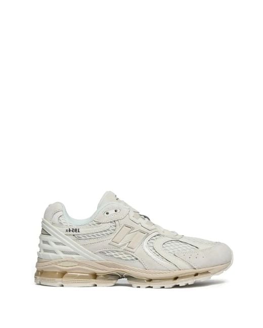 New Balance White Trainers Pigskin Mesh Sneakers