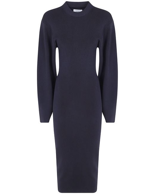 Loulou de Saison Blue Dress Bodycon High-Neck "Elena"