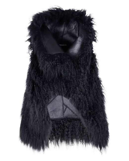 Ann Demeulemeester Blue Bereta Shearling Waistcoat