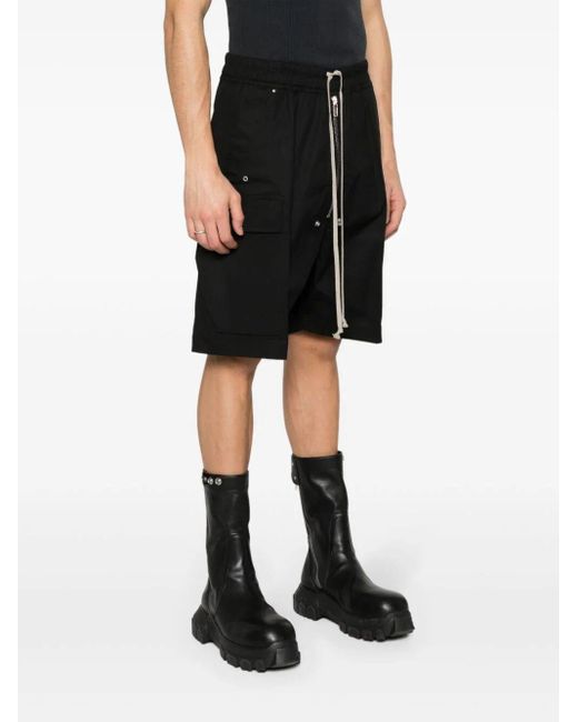 Rick Owens Black Cargobela Shorts Clothing for men