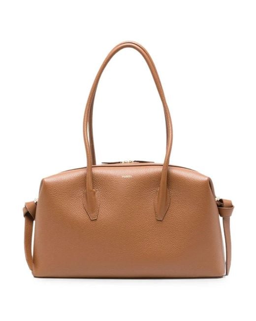 Yuzefi Brown Duffle Bag Leather "Brioche"