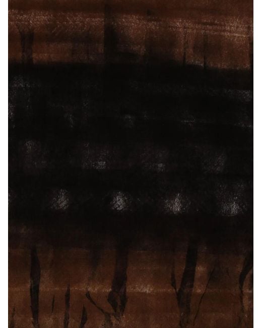 Avant Toi Black Scarf Lightweight Wool "Landscape Light" for men