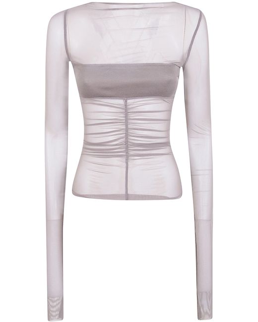 Rick Owens Gray Temple Bandeau T-Shirt