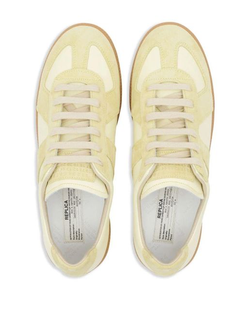 Maison Margiela White Replica Low-top Leather Sneakers for men