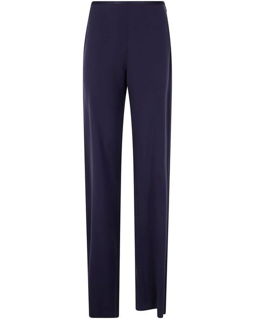 Emporio Armani Blue Cady Trousers