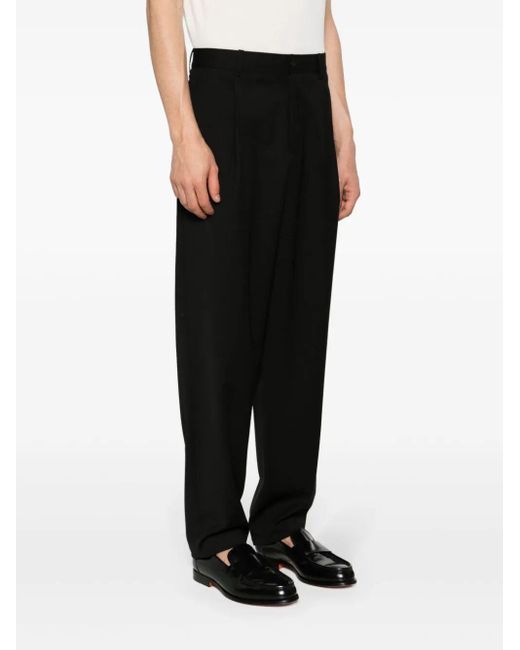 Giorgio Armani Black Trousers With One Pence for men