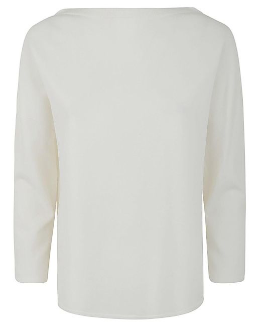 Liviana Conti White Crew Neck Sweater