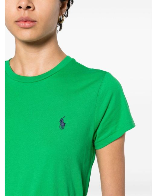 Polo Ralph Lauren Green Crew Neck T-shirt With Horse