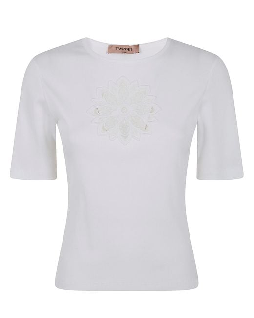 Twinset White Classic T-Shirt