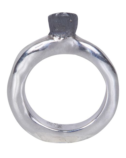 Rosa Maria Gray "Woina S St Dix Co" Ring With Setting Sterling And C