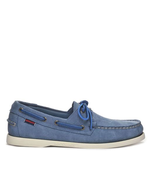 Sebago Blue Portland Flesh Out Boat Shoes for men