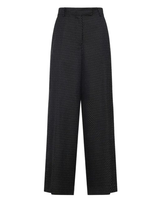 Dries Van Noten Black "Penn 2350" Motif Jacquaed Trouser