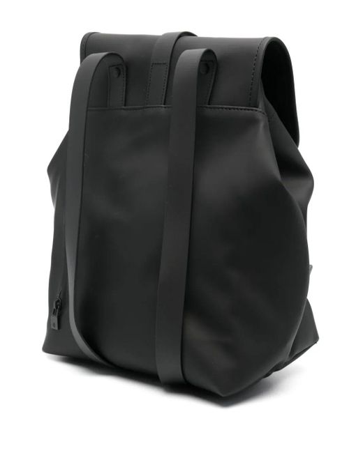 Rains Black Bucket Waterproof Backpack for men