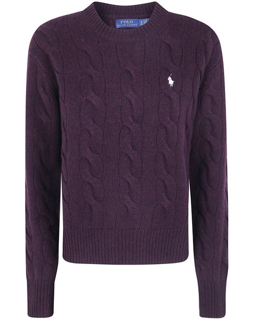 Polo Ralph Lauren Blue Sweater Pullover "Costruzione Wool Cashmere"