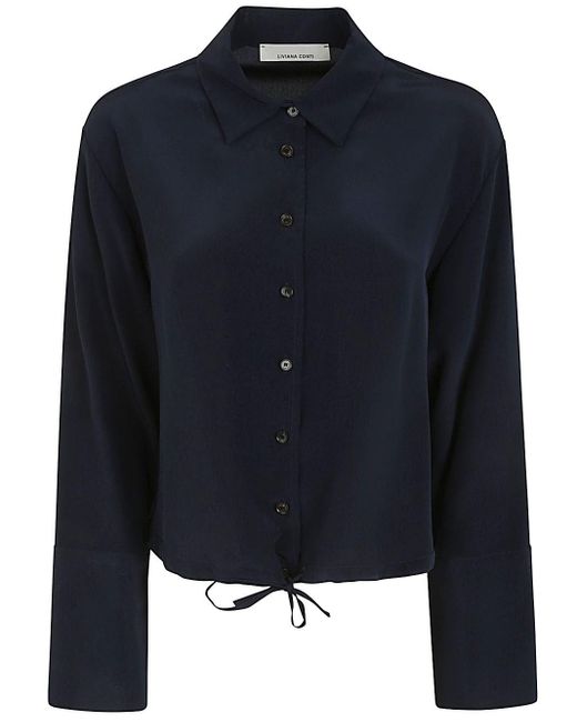 Liviana Conti Blue Elastic Bottom Shirt
