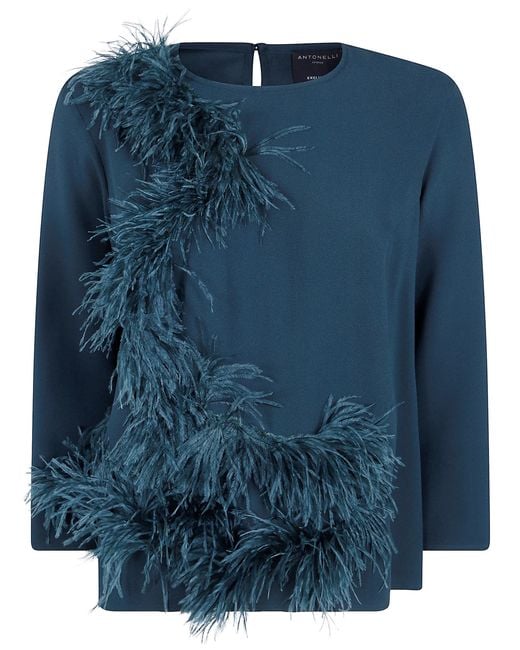 Antonelli Blue Top Round Neck "Mango"