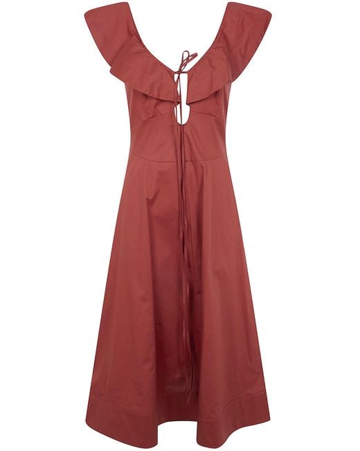 Twinset Red Midi Dress