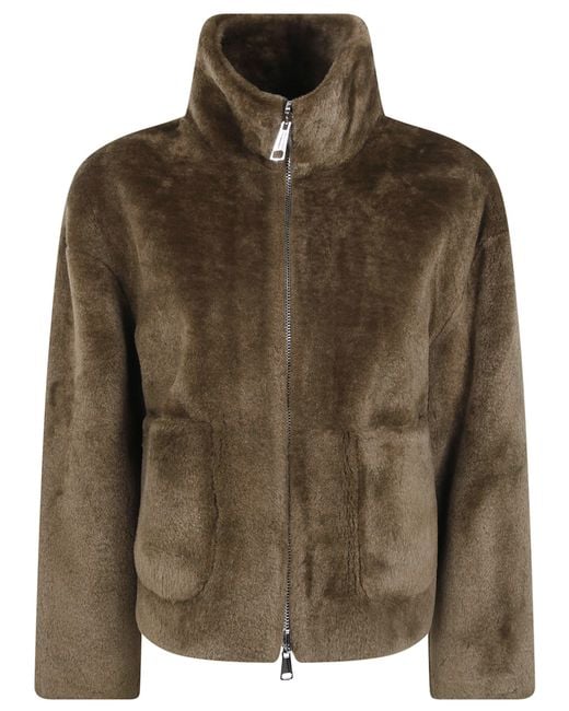 Betta Corradi Brown Jacket High Neck "Shao"