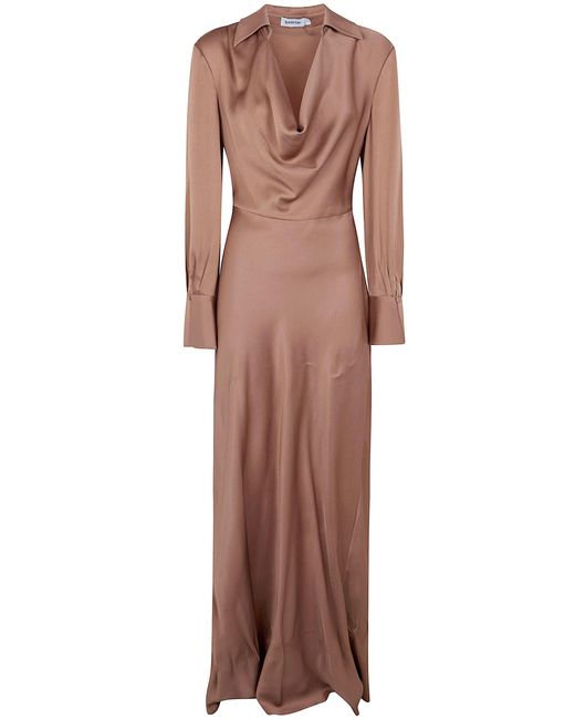 Jonathan Simkhai Natural "Adelle" Long Sleeves Gown