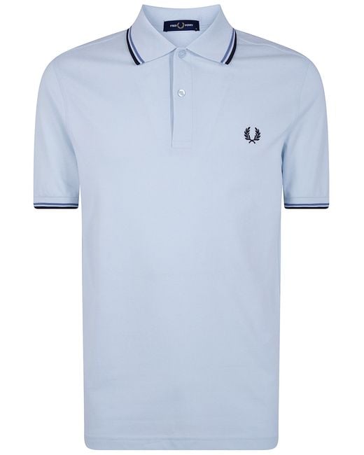 Fred Perry Blue Twin Tipped Polo Shirt for men