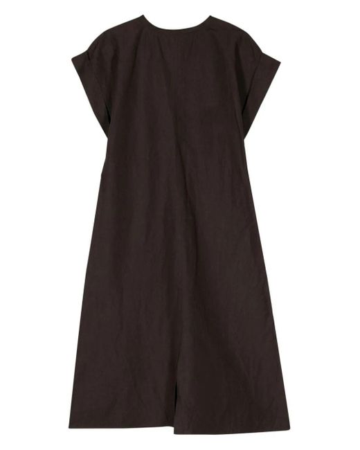 Sofie D'Hoore Black Long Dress With Pockets And Short Sleeves