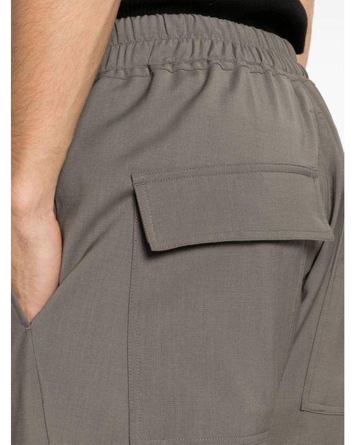 Rick Owens Gray Drawstring Slim Long Trousers for men
