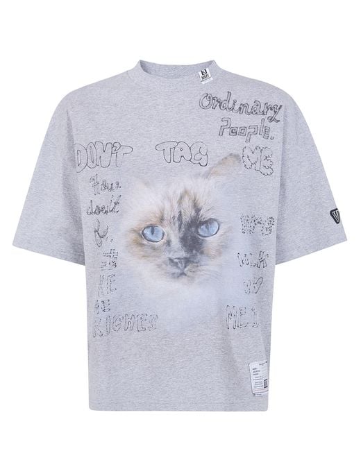 Maison Mihara Yasuhiro White "Cat Printed" Tee