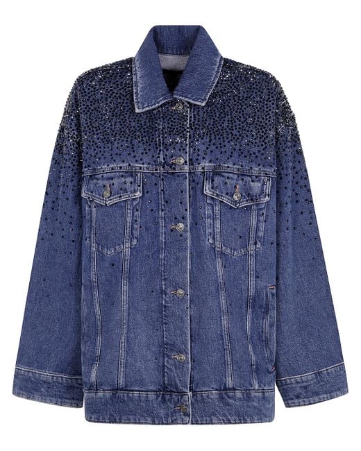 7 For All Mankind Blue Oli Trucker Candy Jacket