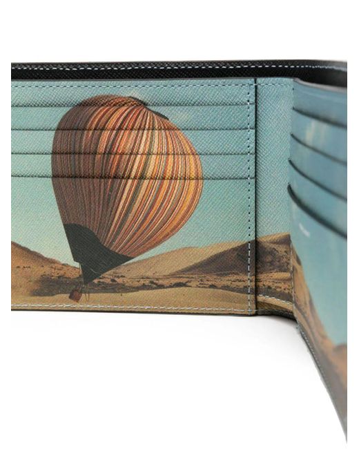 Paul Smith Black Air Balloon Print Wallet for men