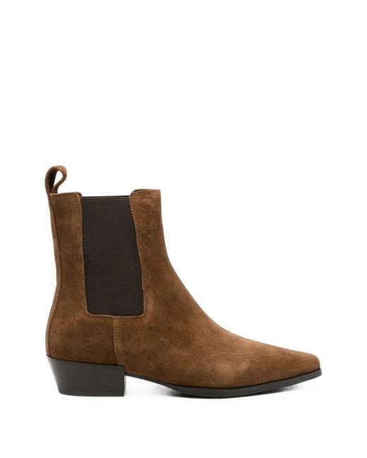 Strategia Brown Boots Leather "Velour Box"