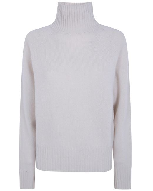 Seventy White Sweater Cashmere "Cashmere Turtle Neck"