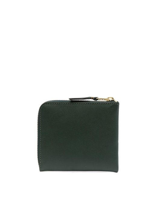 Comme des Garçons Green Zip-up Leather Wallet for men