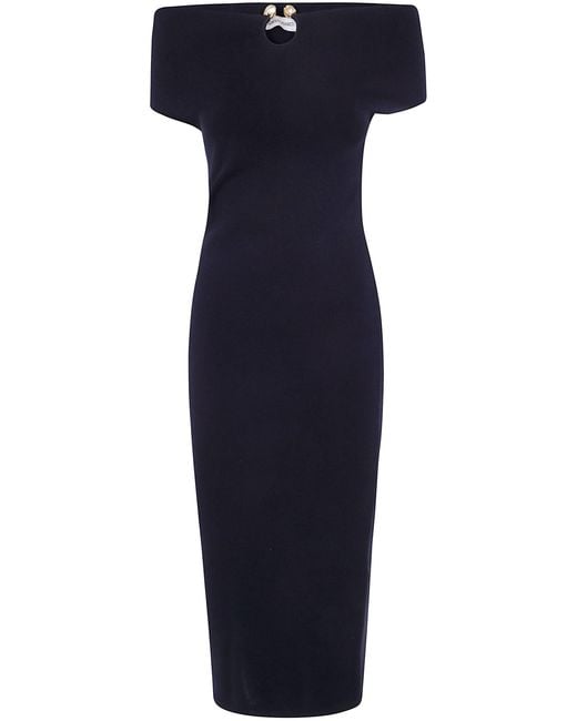 Alberta Ferretti Blue Dress Viscose Stretch "Midi Dress"