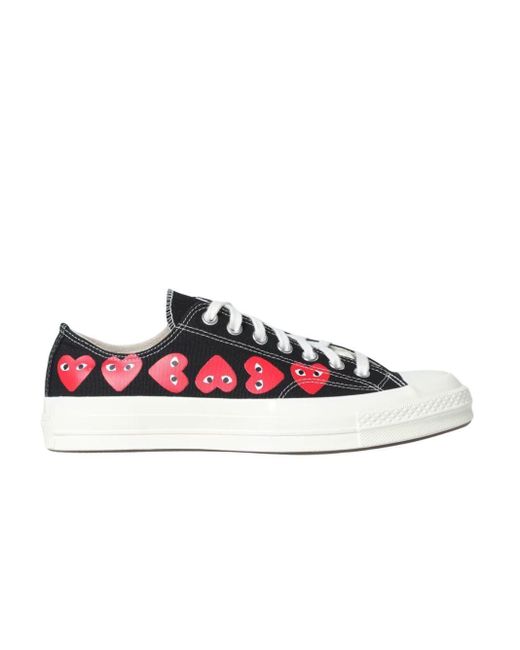 COMME DES GARÇONS PLAY Red Converse Multi Heart Low Top Sneakers Shoes for men