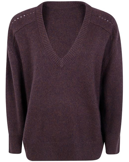 Kujten Purple Sweater V Neck "Divee"
