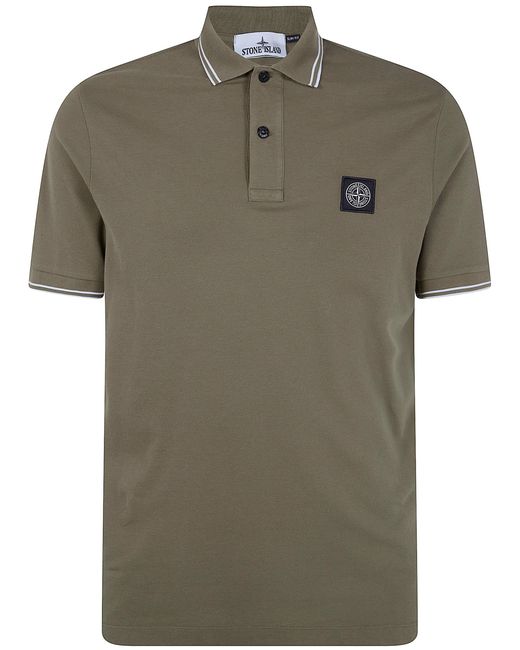 Stone Island Green Short Sleeves Polo Shirt for men