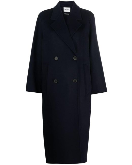 IVY & OAK Blue Clara Double Breasted Oversize Coat