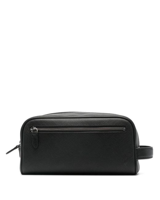 Polo Ralph Lauren Black Leather Wash Bag for men