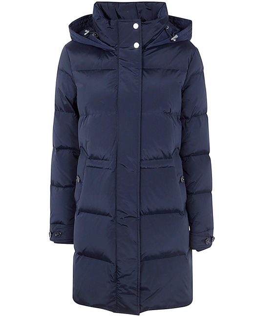 Woolrich Blue Alsea Midi Down Jacket