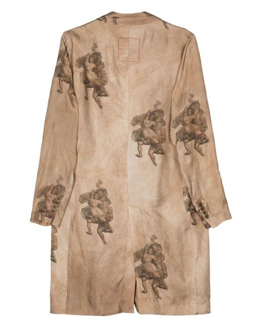 Uma Wang Natural Printed Katia Jacket