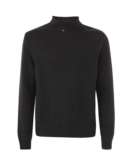 Original Vintage Style Black Turtleneck Pullover for men