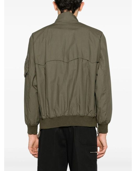 Comme des Garçons Green Washed Cotton Bomber Jacket With Side Zipper for men