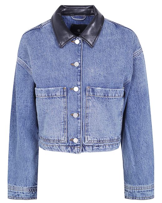 Anine Bing Blue Jacket Washed "Yuma"