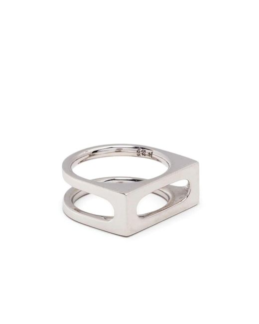 Tom Wood White Silver Cage Ring