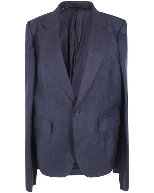 Junya Watanabe Blue Blazer Wool Stripe "Wool Stripe Fit B