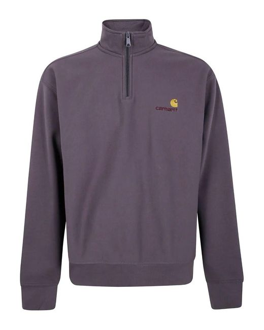 Carhartt Purple "Half Zip American Script" Sweat