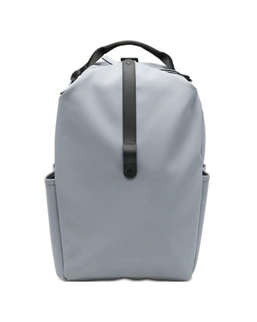 Rains Gray Clip Front Backpack