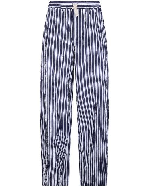 Nuur Blue Striped Trousers With Elastic for men